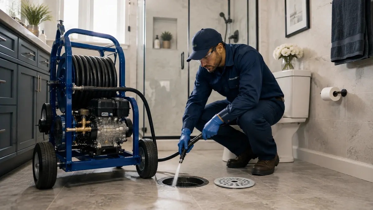 Bathroom Drain Hydro Jetting in Yermo