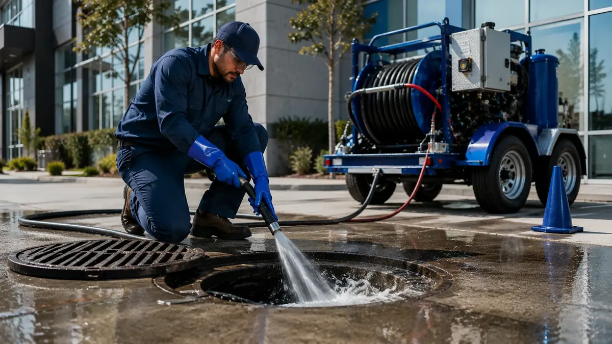 Commercial Hydro Jet Drain Cleaning in Yermo
