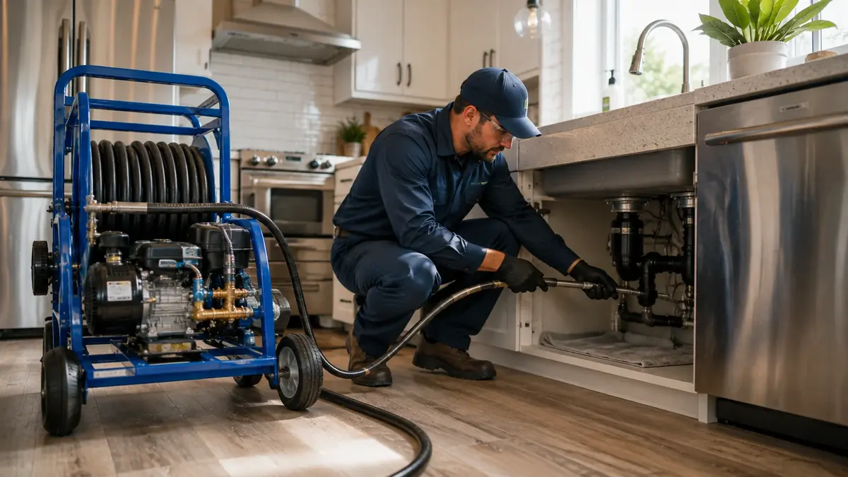 Kitchen Drain Hydro Jetting in Yermo