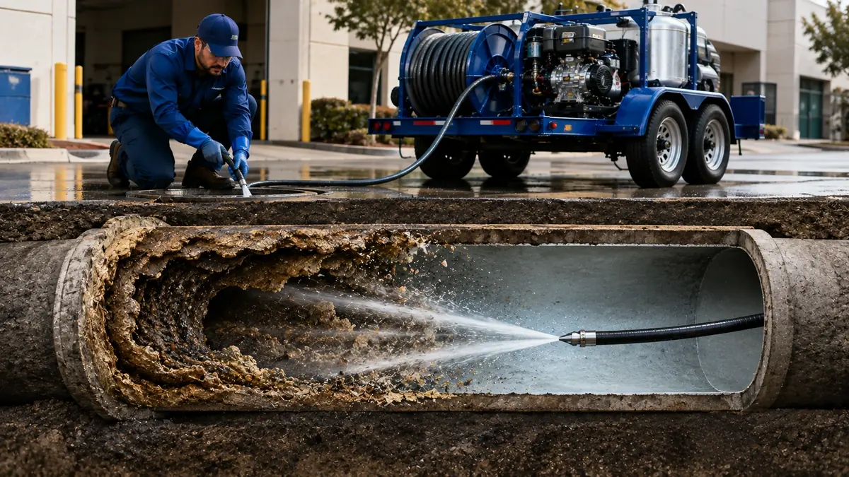 Sewer Pipe Descaling in Yermo