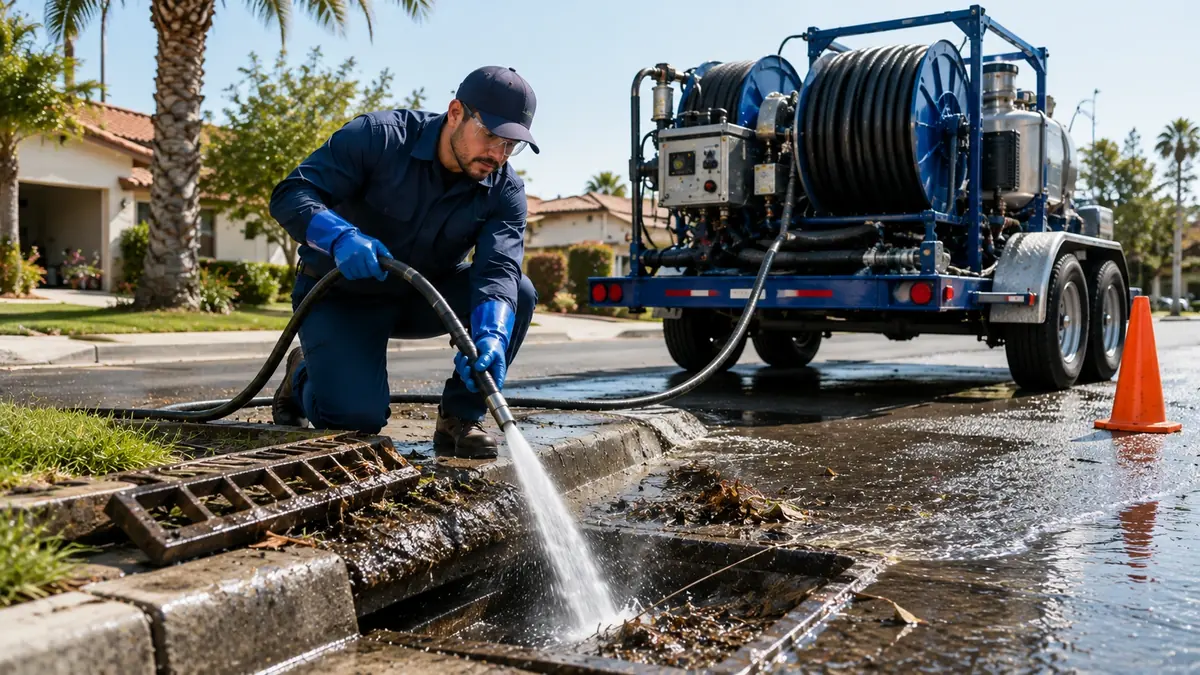 Storm Drain Hydro Jet Cleaning in Yermo